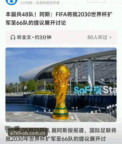 2030世界杯扩军至66队深度评测：中国男足迎来黄金机遇？在OB体育平台的全景分析